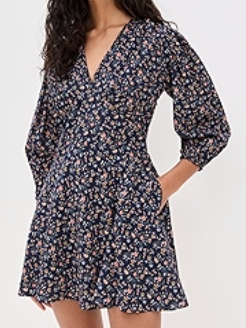 trovata birds of paradis dress floral navy